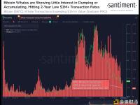 Santiment：巨鲸对比特币交易“兴趣”创下自2020年以来最低水平
