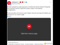Goerli的Shapella分叉导致Optimism Goerli节点在默认配置中暂停