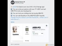 去中心多链跨链交易平台Chiange Finance推出ARB看跌期权