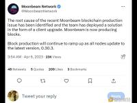 波卡平行链Moonbeam已恢复出块