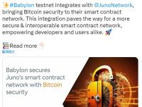 Babylon测试网已与Juno Network集成