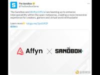 The Sandbox与元宇宙开发商Affyn建立合作伙伴关系