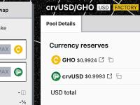 Curve已上线GHO/crvUSD流动性池