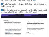 ENF准备对B1提起诉讼