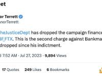 Fox News记者：美司法部已撤销对SBF的非法竞选筹款指控