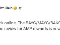 BAYC：HV-MTL Forge已完成AMP奖励审核，游戏重新上线