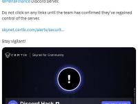 PlenaFinance项目Discord服务器中出现网络钓鱼链接