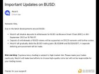WazirX将于9月6日22点禁止通过BSC进行BUSD存款和取款