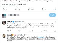 DefiLlama创始人：friend.tech及分叉版本均将用户密钥存储在前端，易导致资金被窃取