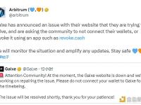 Arbitrum：将监测Galxe状态并保持更新