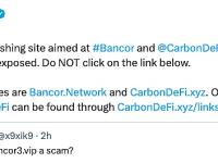 Bancor警告用户发现针对Bancor和Carbon DeFi的钓鱼网站