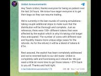 Unibot：漏洞已得到完全解决，Unibot完全安全且正常运行