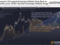 以太坊前十大巨鲸持有4100万枚ETH，创历史新高