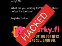 SolanaFloor：Sharky X账户已被黑客攻击并发布恶意链接