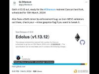Go Ethereum宣布已发布Geth v1.13.12版本