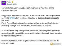 链游Pixels宠物开放铸造，地板价现报858美元