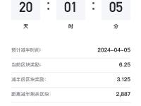 距BCH减半预计还有约20天