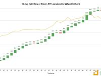 贝莱德IBIT昨日的净流入额为过去17个交易日最低流入，仅为7520万美元
