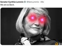 美国参议员Cynthia Lummis发布比特币激光眼照片