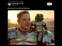 马斯克转帖“Elon Musk is now Kekius Maximus”