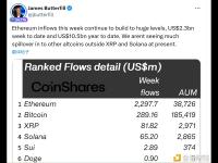 以太坊本周截至目前资金净流入达23亿美元