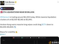 以太坊清算规模接近50亿美元