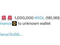 100万枚SOL从币安转移至未知钱包