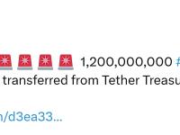 1,2亿枚USDT从Tether Treasury转移至HTX