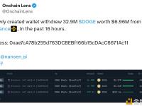 某新建钱包从Binance提取3290万枚DOGE