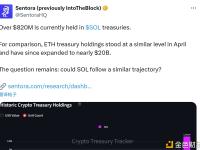 目前Solana（SOL）相关财库持有的资金规模超8.2亿美元