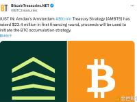 荷兰比特币财库公司 AMBTS 完成 2340 万美元首轮融资，用于启动比特币战略储备