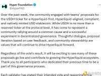 Hyper Foundation：基金会验证者将通过投票给拥有最多非基金会投票的团队来有效弃权
