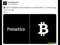 Prenetics目前持有228枚比特币，且正以每天1枚的速度持续购入