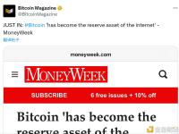 MoneyWeek：比特币已成为 “互联网的储备资产”
