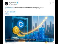 Coinbase的比特币贷款规模到2030年有望达到1000亿美元的目标