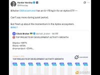 Bitwise CEO：已提交 Aptos ETF S-1 文件，看好 Aptos 生态发展