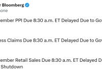 美国9月经济数据因政府停摆而推迟
