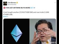 Bitmine公司目前以太坊总持有量达334万枚