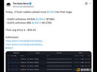 2个新钱包今日共增持价值230万美元的LINK代币