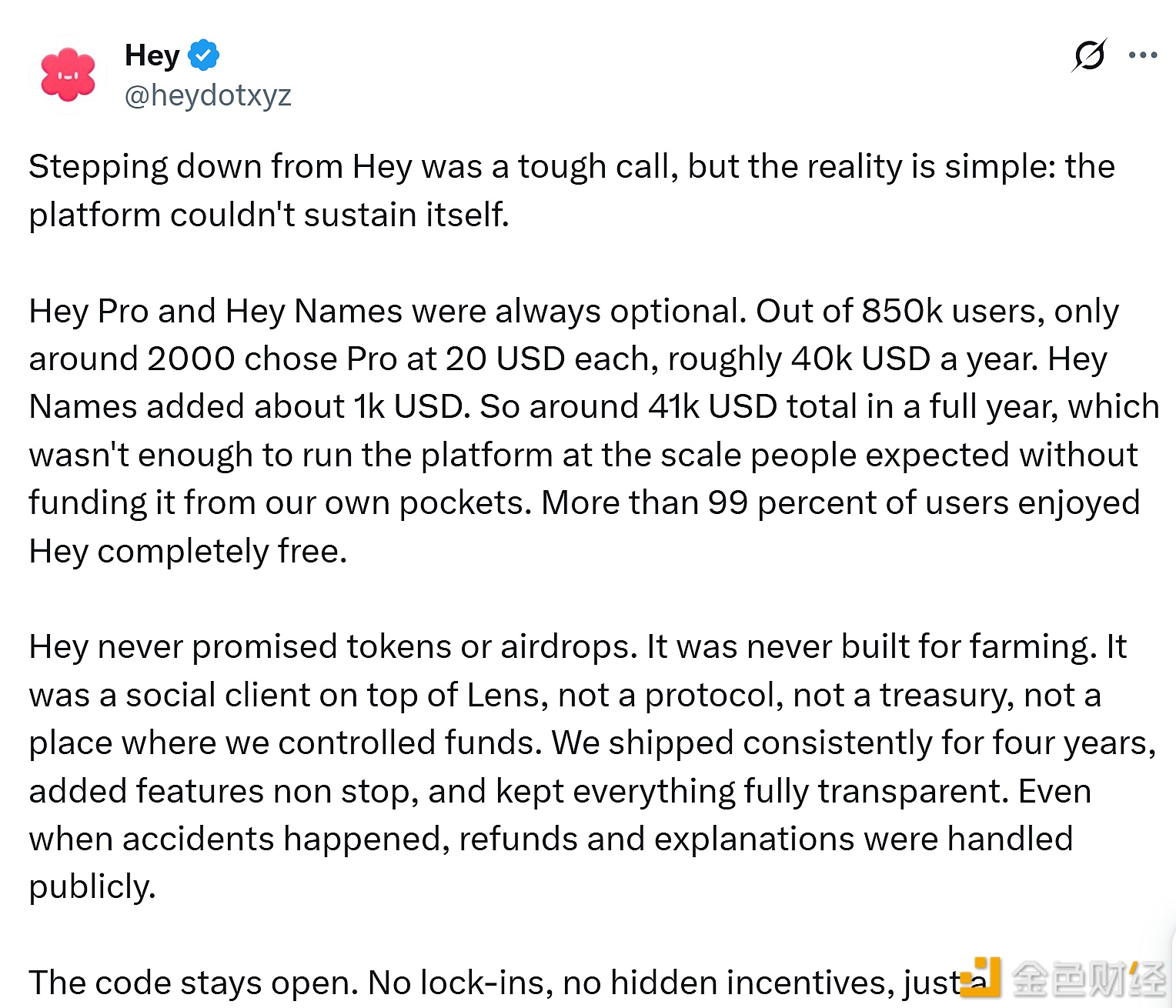 图片[1] - 去中心化社交媒体应用Hey宣布停止开发