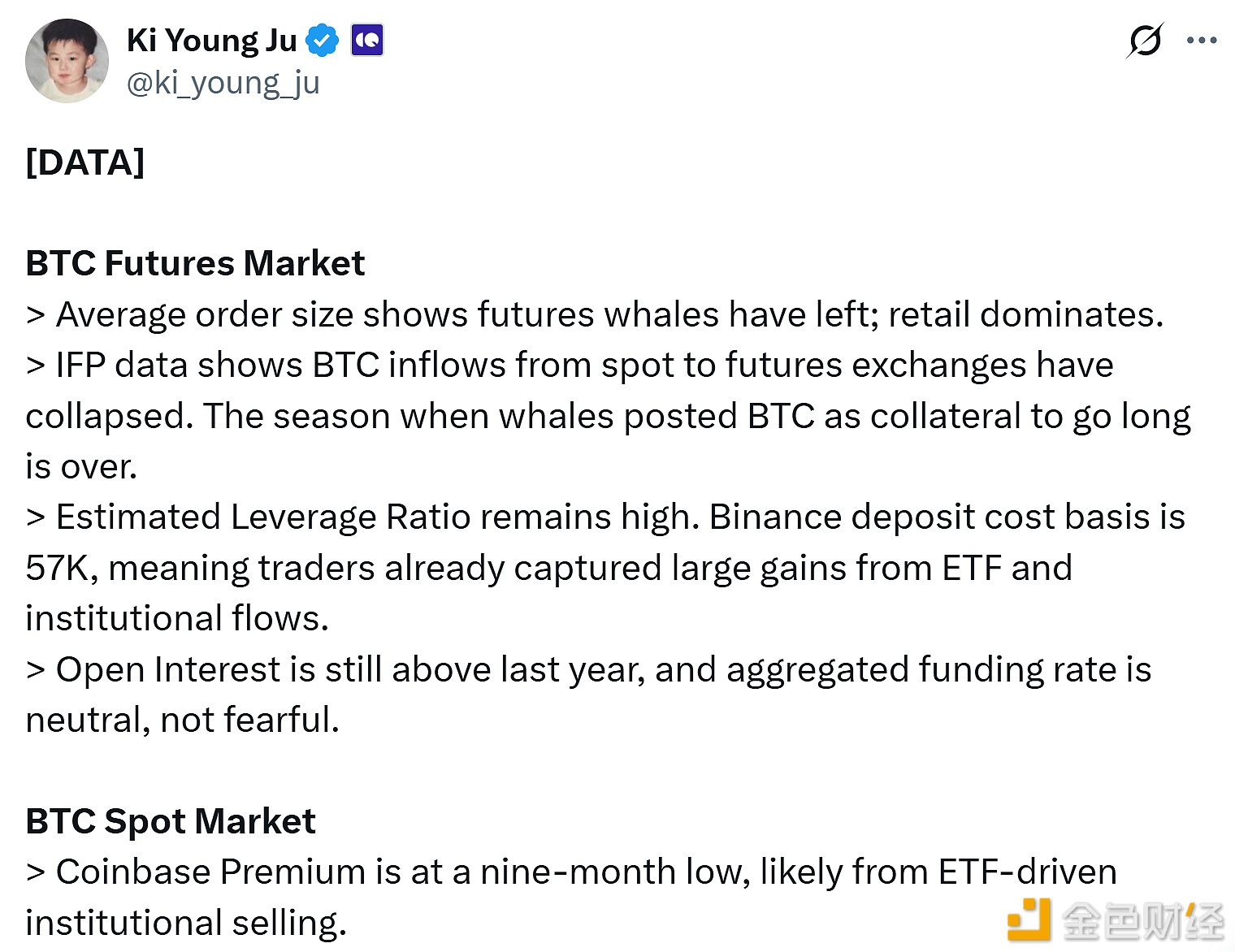图片[1] - CryptoQuant CEO：比特币周期价格底部可能在56000美元左右