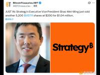 Strategy执行副总裁出售5200股MSTR股票，价值104万美元