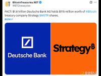 德意志银行持有价值1.15亿美元的Strategy公司股票