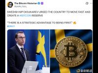 瑞典议员敦促该国加快行动，建立比特币储备