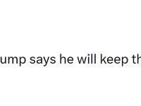 特朗普表示他将使股市保持在“历史新高”