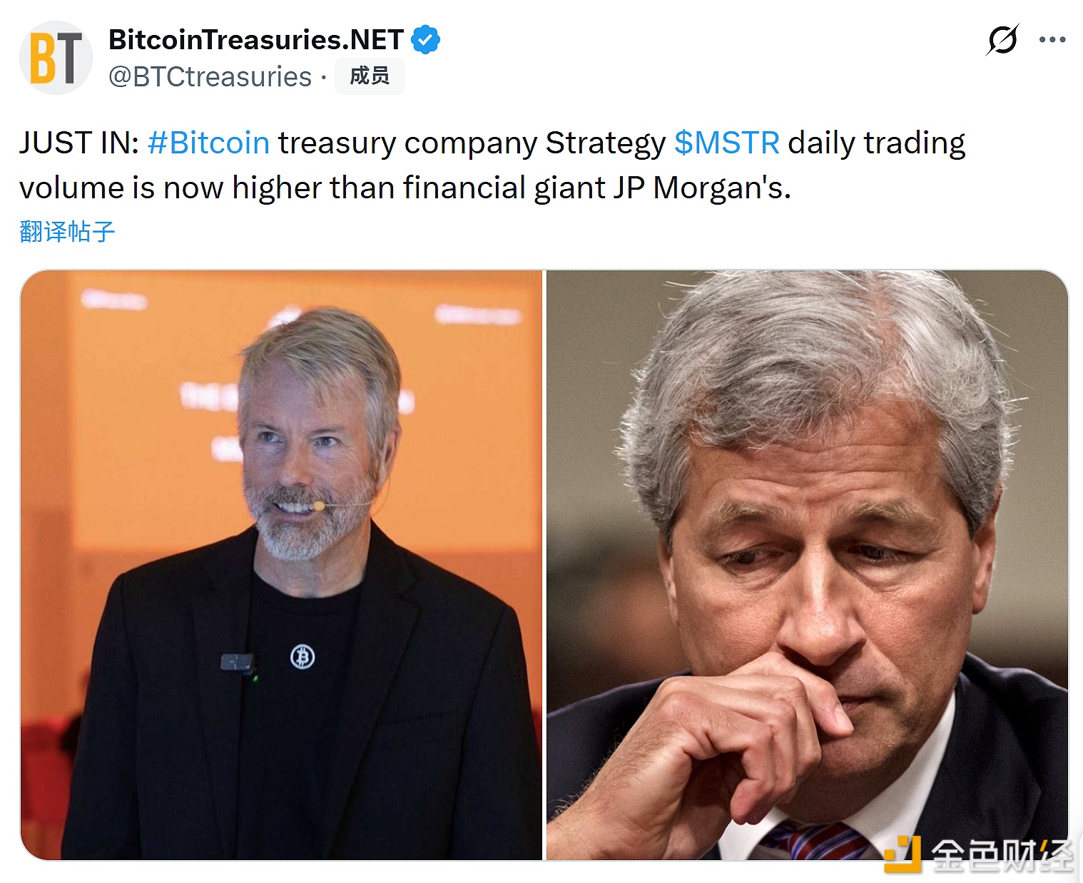 图片[1] - Strategy股票的日交易量现已超过金融巨头摩根大通