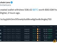 新建钱包从GalaxyDigital提取538.42枚比特币