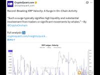 CryptoQuant：XRP链上活跃度激增，创下历史新高