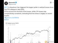 Glassnode：本轮 BTC 回调短期持有者承担了大部分亏损