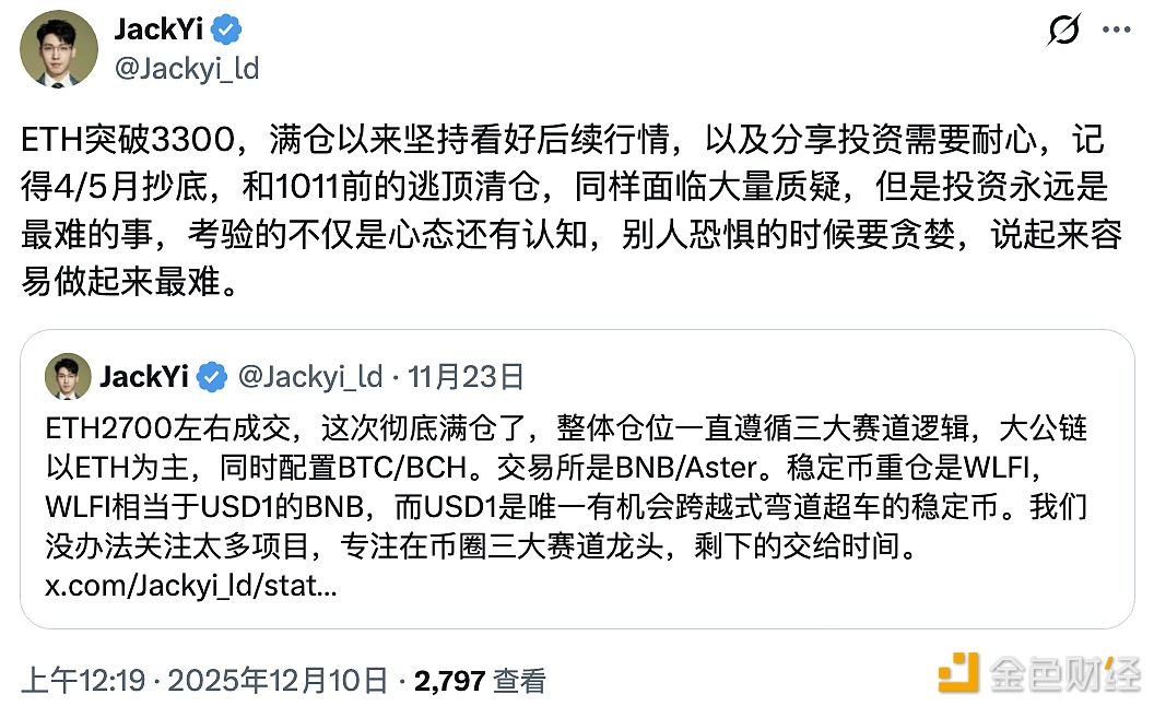 图片[1] - 易理华：满仓以来坚持看好ETH后续行情